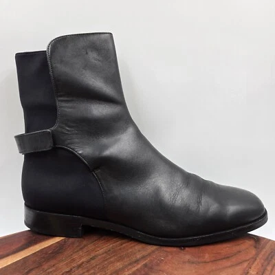 Botas Via Spiga Vaughn Para Mujer 9.5M Cuero Negro Correa Elástica Motociclista Foto 1 de 4