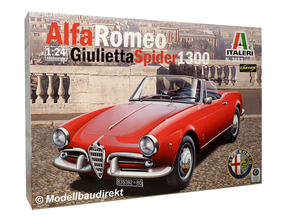 Italeri 1/24 ALFA ROMEO Giulietta Spider 1300 modello in Kit di montaggio