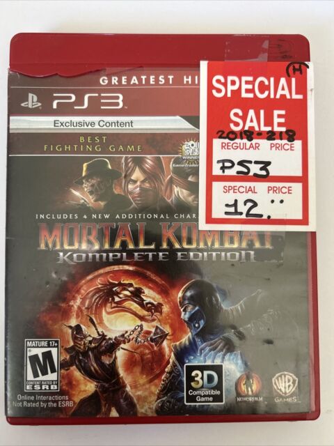 JOGO P/ PS3 MORTAL KOMBAT KOMPLETE EDITION