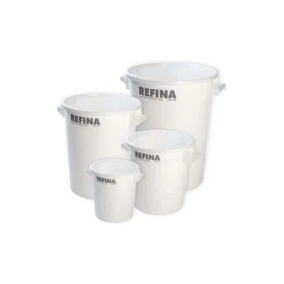 Refina Large White Plastering Rendering Plaster Mixing Bucket - Heavy Duty Tub