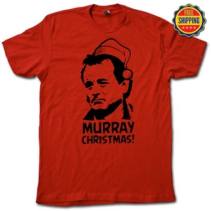 MURRAY CHRISTMAS Tee! FUNNY Bill Murray Caddyshack Life Aquatic Holiday T-Shirt! - Picture 1 of 2
