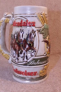 1983 ANHEUSER-BUSCH CLYDESDALES PRODOTTI PROMOZIONALI PIETRA 6 3/4" - Foto 1 di 3