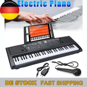 Tragbares Digitales Klavier 61Tasten Mikrofon elektronisches Musikinstrument p - Afbeelding 1 van 12