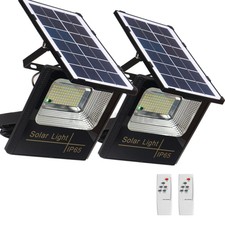 300W FARO ENERGIA SOLARE LED CON PANNELLO FARETTO CREPUSCOLARE + TELECOMANDO