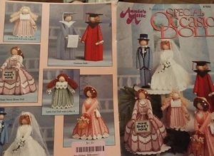 DOLLS Special Occasions In PLASTIC CANVAS Pattern Leaflet/Booklet - Picture 1 of 3
