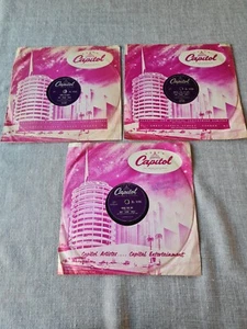 Collection of 3 Nat King Cole 78 RPM Records on Capitol Label with Sleeves - Picture 1 of 11