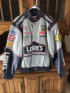 NASCAR Chase Lowe’s Jimmy Johnson #48 Leather Jacket Winston Cup Series Mens Lg 