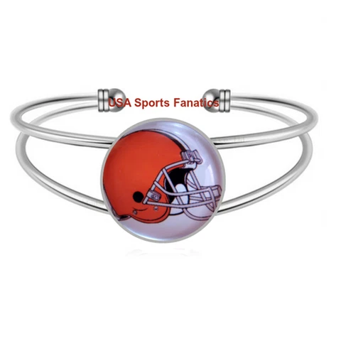 Cleveland Browns Team Logo Adjustable Bangle Bracelet Cover