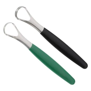 Mundpflege Zunge Schaber Zunge Scratcher Metall Oral Schaber - Bild 1 von 12