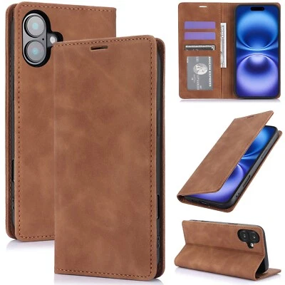 Para iPhone 17 Pro Max 16 15 14 13 12 11 7 Magnético Cuero Abatible Tarjeta Billetera Estuche Foto 1 de 4