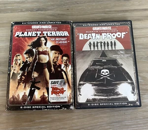GRINDHOUSE DEATH PROOF & PLANET TERROR DVD 2 DISC SPECIAL ED TARANTINO EXT UNRAT - Picture 1 of 7