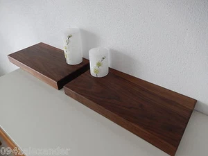 2x tablero de pared Walnut Solid Wood Board Shelf Plug-in Board Shelf NUEVO Hecho a medida - Imagen 1 de 10