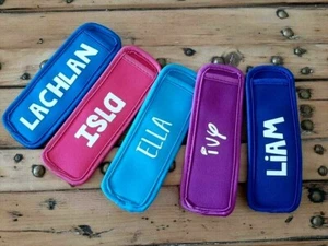 PERSONALISED ICY POLE HOLDERS Zooper Dooper Cover Custom Kids Ice Lolly Iceblock - Picture 1 of 52