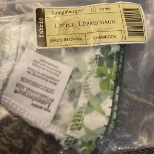 Longaberger Little Leprechaun Liner In Shamrock NIB - Picture 1 of 2