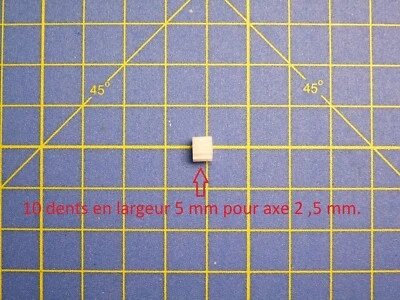 HOBRICOLETRAINMODELISME Engrenage / pignon 10 dents plastique L5 Øi 2,5 mm TGV LIMA JOUEF HJ HO