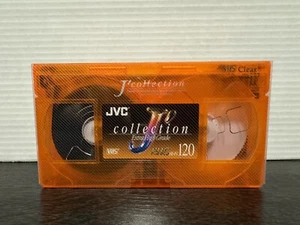 BLANK VHS TAPE Neon Orange Clear Plastic JVC J'Collection EHG T-120 Raw - Picture 1 of 2