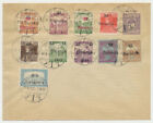 Hungary stationery cover with Baranya 1919 local 10 stamps canceled at Pecs