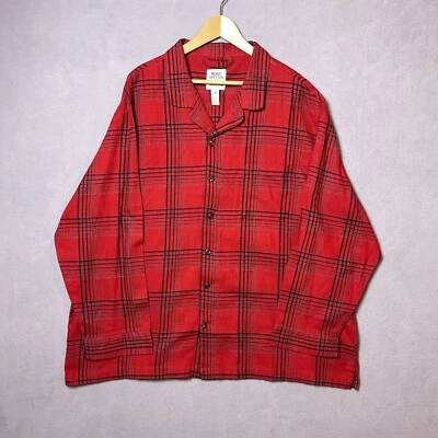 Lands End Blake Shelton Flannel Shirt Men's 3XL Flannel Red Plaid Check Country - Image 1 of 4