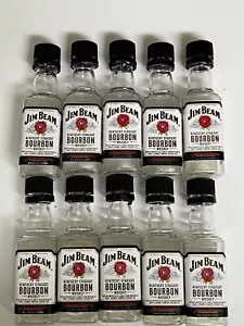 10 LEERE 50 ML KUNSTSTOFF JIM BEAM ALKOHOL MINIFLASCHEN NACHFÜLLEN & WIEDERVERWENDEN FLUGREISE - Bild 1 von 1