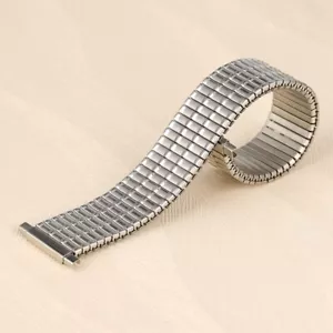 Schwarz/Gold/Silber Elastisches Uhrenarmband für 16/18/20/22 mm Stretch Stahl Armband - Bild 1 von 14