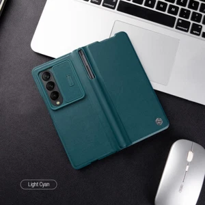 Nillkin Slide Kamera Linse Flip Wallet Cover Etui für Samsung Galaxy Z Fold 4 5G - Bild 1 von 20