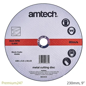 9in, 230mm High Quality Metal Cutting Disc Blade Cutter Angle Grinder Aluminium - Picture 1 of 5