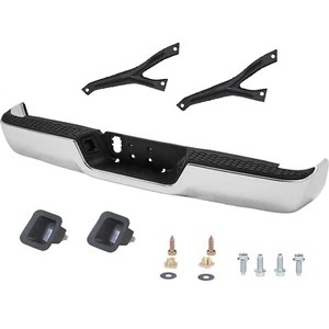 Chrome two piece Rear Bumper For 2009-2018 Dodge Ram 1500 2500 w/o Dual w/o Hole - Picture 1 of 8
