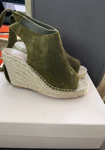 Loeffler Randall 7 Espadrille Plateau Sandalen, Gr. 7, neu, moosgrün - Bild 1 von 6