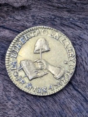 México Muy Raro 1/2 Escudo Oro 1834 Mo ML Listado por Richard Largo Como Muy Raro Foto 1 de 3