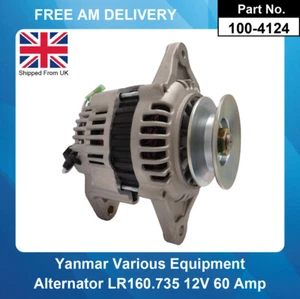Alternator for Yanmar  LR160-735 123900-77210 3TG66 3TG72 - Picture 1 of 5