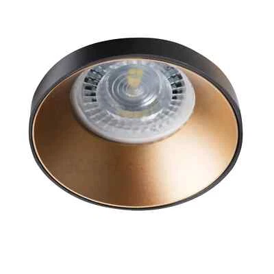 KANLUX porta faretto incasso simen doppio colore GU10 nero-oro fisso tondo
