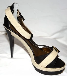 New $143 LOVELY PEOPLE Sky High Amanda Shoes Sexy Heels Pumps 9 Black leather - Picture 1 of 7