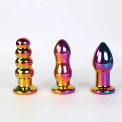 Vibrating Glass Dildo Anal Butt Plug G-spot Adult Game Sex Toy Prostate Massager - Image 1 of 4