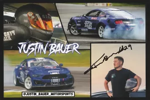 2024 Justin Bauer signed Ford Shelby Mustang SEMA Show Drifting Hero Card - Picture 1 of 2
