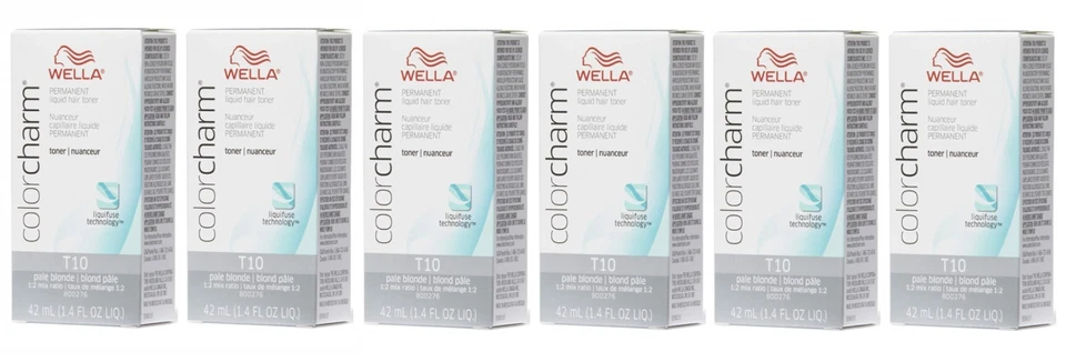 Wella Professionals Color Charm Permanent Liquid Hair Toner T10 Pale Blonde 42ml