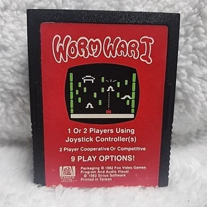 Atari 2600 Worm War I 1982 By 20th Century Fox Video Game Cartridge - Picture 1 of 4