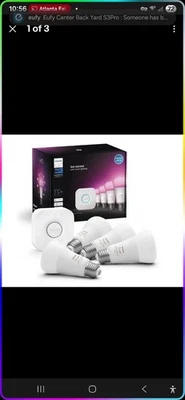 Philips Hue White and Color Ambiance A19 Bluetooth 75W Smart LED Starter Kit - Image 1 of 4