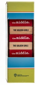 The Middle (TV) Wood Comedy Block Builder Jenga Style Game 10in 3in Blks USED VG - Picture 1 of 17