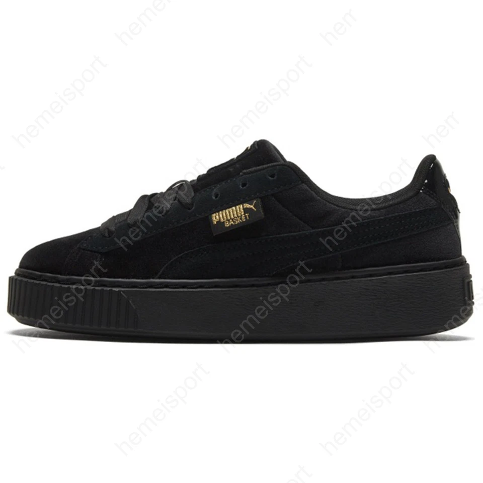 Puma Wmns Platform Velvet Black Gold 373935-01 - Imagem 1 de 1