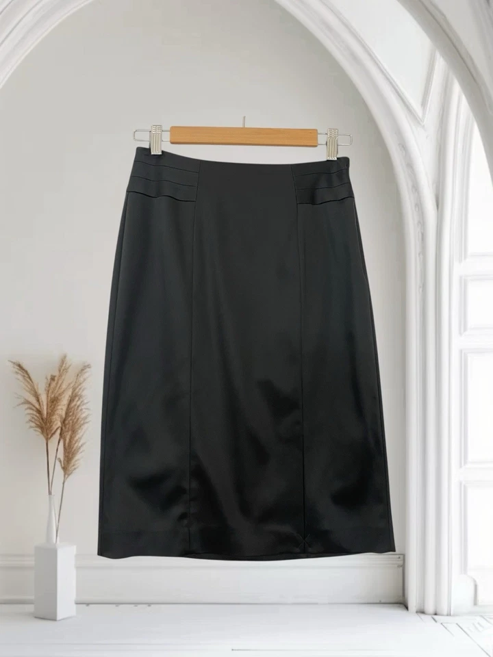 White House Black Market Black Pencil Skirt Size 2 Holiday Party Event NWT $98 - Image 1 of 4