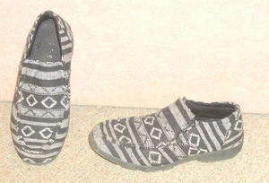 Scarpe slip on donna ROPER nero/bianco mocs guida, taglia 7 - Foto 1 di 3