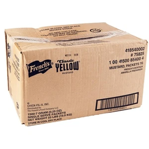 1500 Count Individual Yellow Mustard Packets - Guilt-Free Flavoring for Meals - Picture 1 of 8