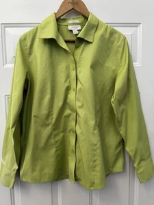 Blusa Chicos No Hierro Verde Lima Manga Larga 100% Algodón Talla 2 - Imagen 1 de 3