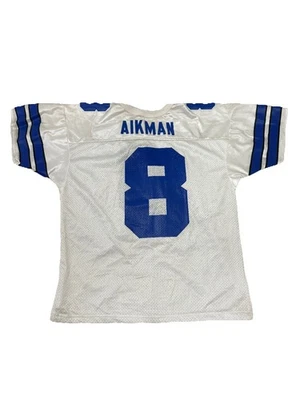 Camiseta Dallas Cowboys Troy Aikman juvenil XL Wilson vintage blanca  Foto 1 de 2