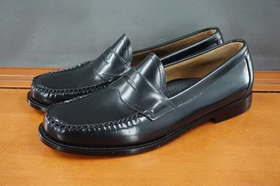 G.H. Bass Weejuns Logan Shoes Mens 13 US Black Leather Slip On Loafers Casual - Image 1 of 4