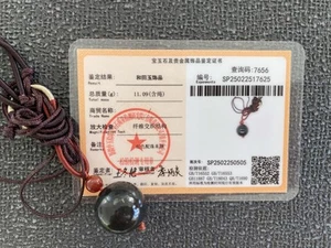 NUOVA COLLANA CERTIFICATA HIGHEND*RARA*SPLENDIDA GIADA VERDE ETIANA LARGEBEAD稀有天然和田玉碧玉 - Foto 1 di 7