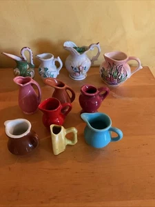 Miniatur Mini Keramik Krüge Vintage 2”-4” Keramik & italienische Rotwaren Menge 11 - Bild 1 von 9