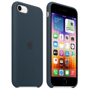 APPLE COVER ORIGINALE 100% IN SILICONE PER IPHONE SE 7 e 8 Blu abisso MN6F3ZM/A - Foto 1 di 6