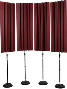Auralex Stand-Mounted LENRD Portable Bass Trap - Burgundy (4-pack) - Picture 1 of 1