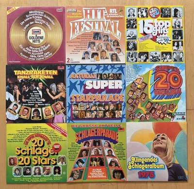 9 LPs Vinyl Schlager deutsch international 70 er Jahre Sampler Langspielplatten - Bild 1 von 4